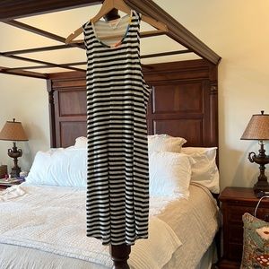 Splendid navy and white striped racer back t-shirt dress. New with tags size M